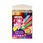 สีไม้ ตราม้า 12สี แท่งสั้น มีกบเหลาในกล่อง H-500 (ขายยกโหล12กล่อง)