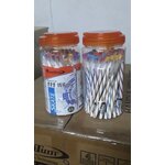 ปากกาลูกลื่น ควอนตั้ม Skate111White (0.5มม) หมึกน้ำเงิน ด้ามลายสีขาว (กระบอก50ด้าม)