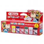 สีโปสเตอร์ ตราม้า ชุด 6สี+พู่กัน+จานสี (ขายยกโหล12ชุด)