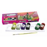 สีโปสเตอร์ Master Art ชุดจิตรกรน้อย 6สี+พู่กัน+จานสี (ขายยกโหล12ชุด)