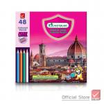 สีไม้ Master Art หัวเดียว 48สี แท่งยาวรุ่นซุปเปอร์ไบรท์ (ขายยกโหล12กล่อง)