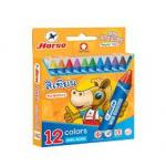 สีเทียน ตราม้า 12สี ขนาดกลาง (ขายยกโหล12กล่อง)