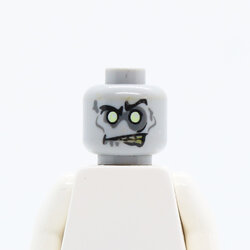 Alien with White Eyes and Yellowed Teeth, Angry Pattern (Zombie Groom) - Blocked Open Stud