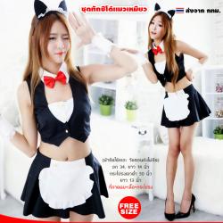 ชุดทักซิโด้แมวเหมียว ชุดพร้อมที่คาดผม