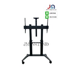 JMTVSTAND MT-F9300 ขาตั้งพื้นทีวีมีล้อเลื่อนTV Stand วัสดุ Aluminium อลูมิเนียม{สีดำ} แข็งแรง สวยหรู ทรงทันสมัย รองรับทีวี 70"-120"นิ้ว{รับประกัน 3 ปี }0964746498