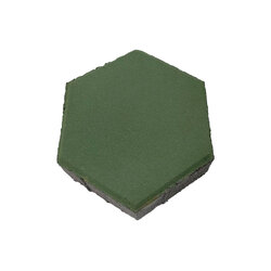 อิฐหกเหลี่ยม สีเขียว