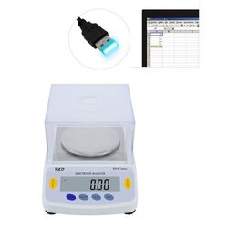 เครื่องชั่งละเอียด 500 g. ค่าละเอียด 0.01 g. ตู้ครอบอะคริลิค (ต่อคอมพิวเตอร์)