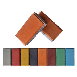 อิฐศิลาเหลี่ยม หนอนแท่ง สีส้ม