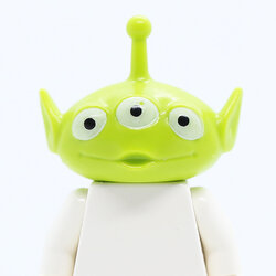 Alien with Antenna with Three White Eyes Pattern