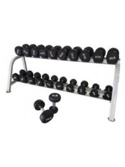 ดัมเบลหุ้มด้วยยางขนาด 2.5kg-25kg จำนวน 10 คู่พร้อมชั้นวางกว้าง50cmยาว258cmสูง85cm