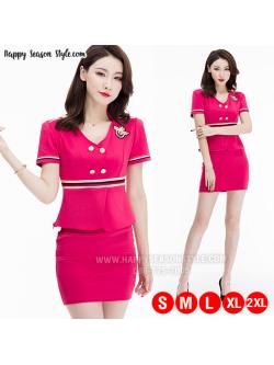 ชุดพนักงาน ชุดยูนิฟอร์ม ชุดแอร์ แอร์โฮสเตท พนักงานต้อนรับ พีอาร์