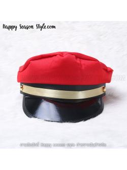 หมวกทหารเรือ หมวกกัปตัน ปีกปักช่อมะกอก แต่งสมอเรือ