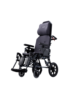 รถเข็นปรับเอนนอน อลูมินัมอัลลอยด์ คาร์ม่า รุ่น MVP502 (WheelChair KARMA MVP502) ปรับเอนนอนได้ต่ำสุด 170 องศา ที่วางแขนยกเปิดขึ้นได้ หมอนรองคอ 3D นั่ง-นอนสบาย + ฟรี Belt (รุ่นยอดนิยม)