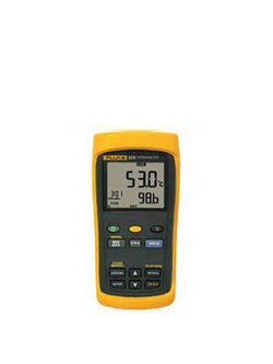 53-2 B เครื่องวัดอุณหภูมิแบบดิจิตอล เทอร์โมมิเตอร์แบบดิจิตอล ชนิดมือถือขนาด 1 ช่อง บันทึกค่าแบบ logging ได้ 500 จุดในตัว และต่อเชื่อมกับคอมพิวเตอร์เพื่อเขียนกราฟแสดงแนวโน้ม (Trend Plot)