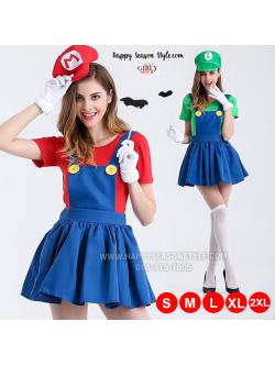 ชุดมาริโอ Super Mario มาริโอ้ และ หลุยซ์ เอี๊ยมกระโปรง
