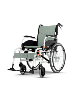 รถเข็นอลูมินัมอัลลอยด์โซม่า SOMA รุ่น Agile เบาะกว้าง 18 นิ้ว (WheelChair Soma Agile 18 inch) สะดวกสบาย ถอดชิ้นส่วนได้ เปิดที่พักแขนขึ้นได้ รองรับน้ำหนักสูงสุด 115 กิโลกรัม