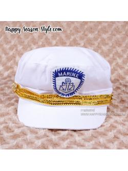 หมวกทหารเรือ กะลาสี กัปตัน สีขาว แบบ Girl's Generation