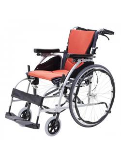 รถเข็นอลูมินัมอัลลอยด์ KARMA รุ่น S-Ergo 106 (WheelChair KARMA S-Ergo 106) เหมาะสำหรับผู้ใช้งานที่มีหน้าท้องใหญ่ นั่งสบาย พนักพิงหลังปรับได้ 3 ระดับ