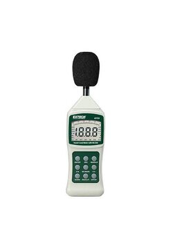 EXTECH รุ่น 407750 เครื่องวัดความดังเสียงบันทึกข้อมูลได้ Sound Level Meter with PC Interface Big backlit display, PC interface & background sound absorber