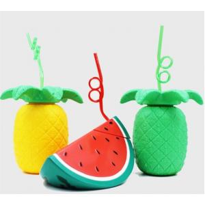 กระบอกน้ำพลาสติกแฟนซี พร้อมหลอด Plastic Cup With Plastic Straw