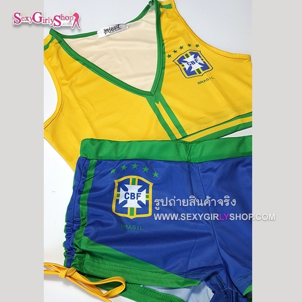 ชุดเชียร์บอล ชุดฟุตบอล Football รุ่นท๊อป - บราซิล