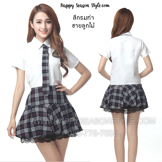 ชุดนักเรียน ชุดนักเรียนนานาชาติ ชุดนักเรียนอินเตอร์ ชุดนักเรียนไฮสคูล พร้อมไทด์ มีให้เลือกหลายสี