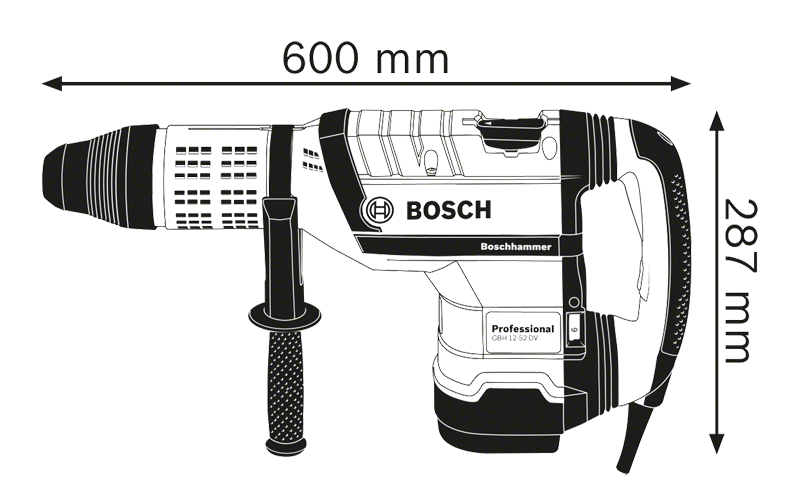Bosch รุ่น GBH 12-52 DV สว่านโรตารี่ระบบ SDS max