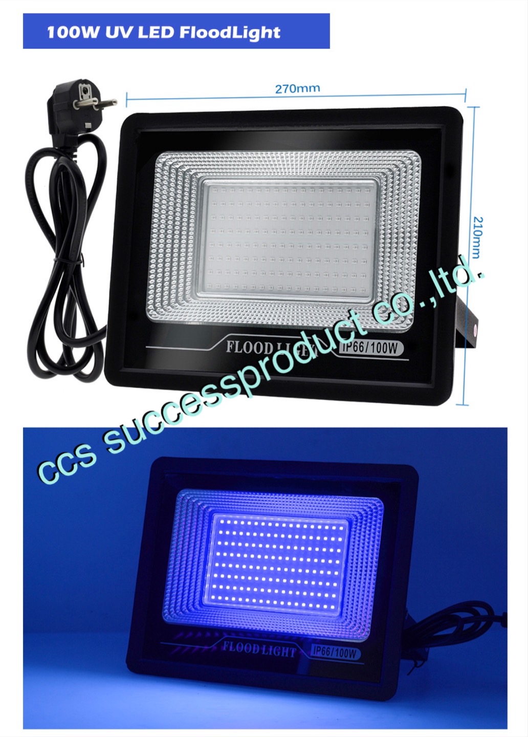 COVER UV LED 100W New