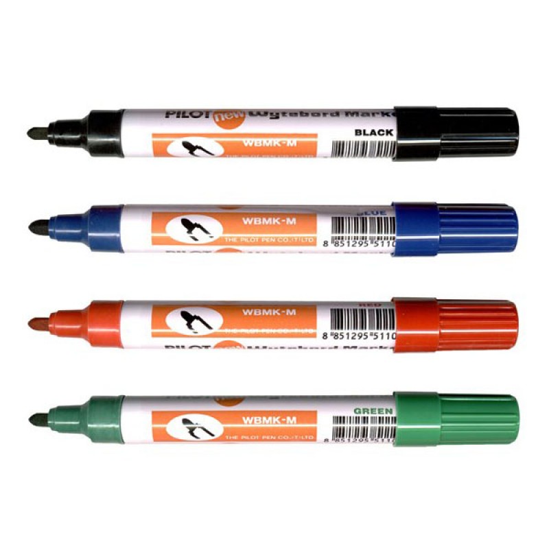 ปากกาไวท์บอร์ด Pilot หัวแหลม (ขายยกโหล12ด้าม) มี 6 สี