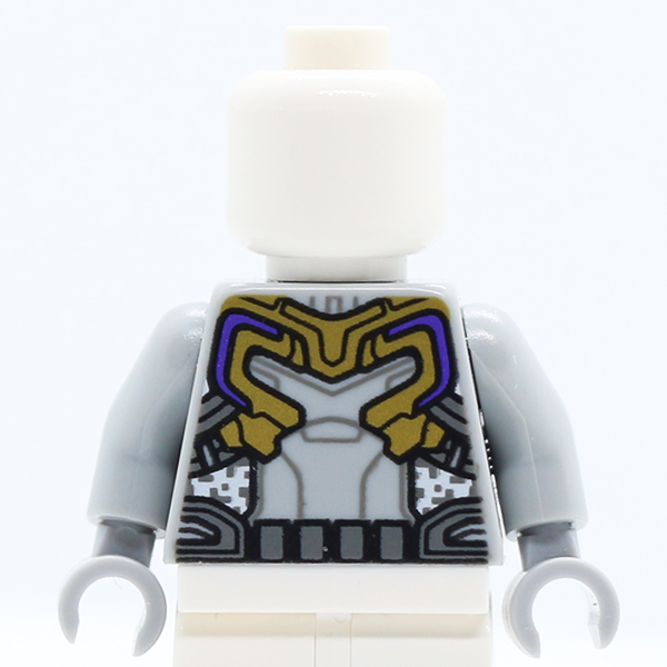 Gold and Silver Armor with Utility Belt Pattern / Light Bluish Gray Arms / Light Bluish Gray Hands