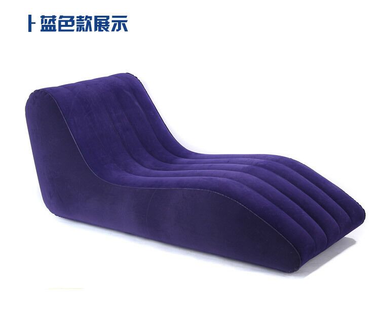 เก้าอี้นอนโซฟาเป่าลม สไตล์ร่วมสมัยวัสดุทำจากพีวีซี Inflatable Top Quality Flocked Soft PVC Sofa