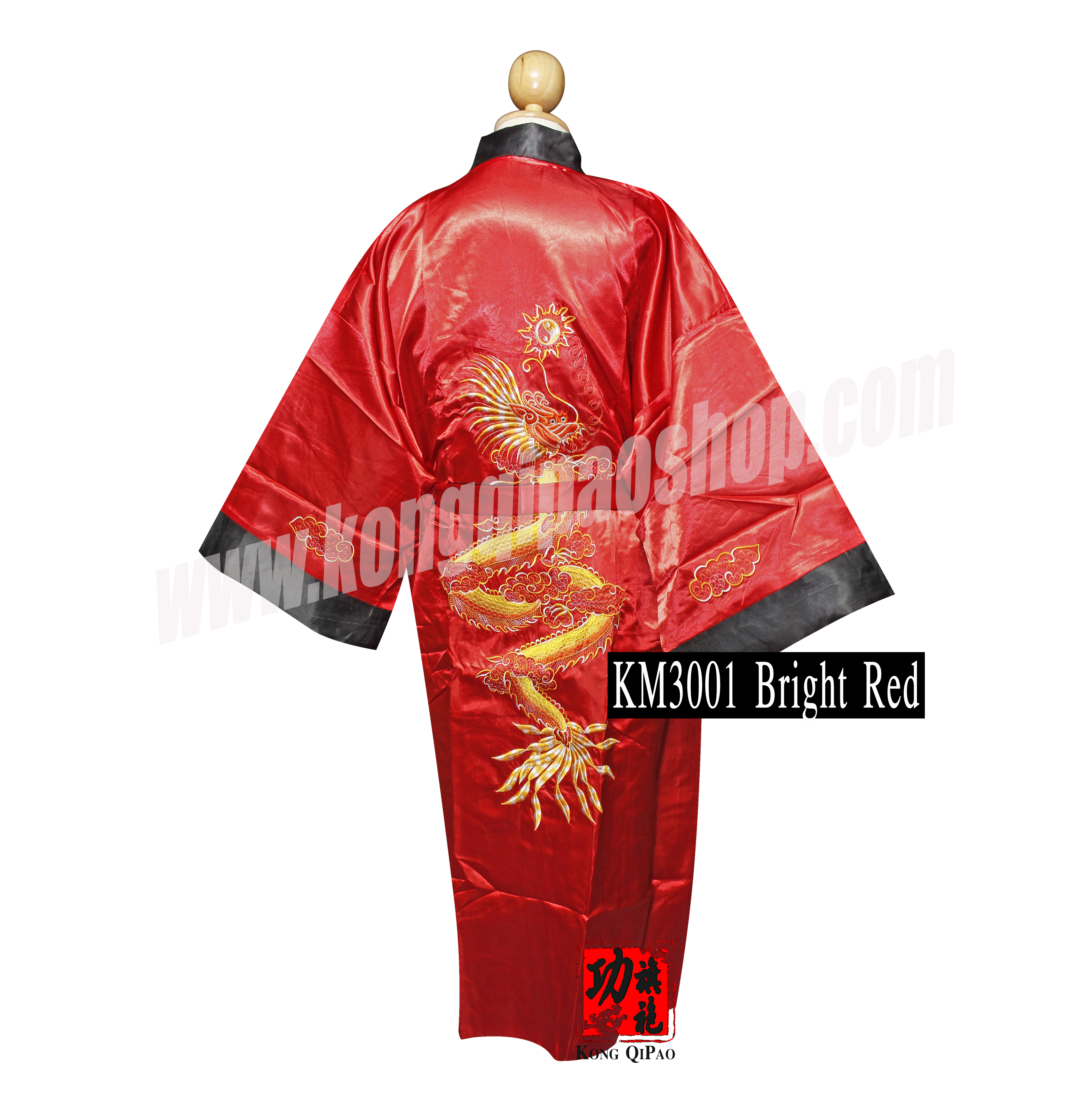 KM3001 ชุดคลุมกิโมโนผู้ชาย ลายมังกร