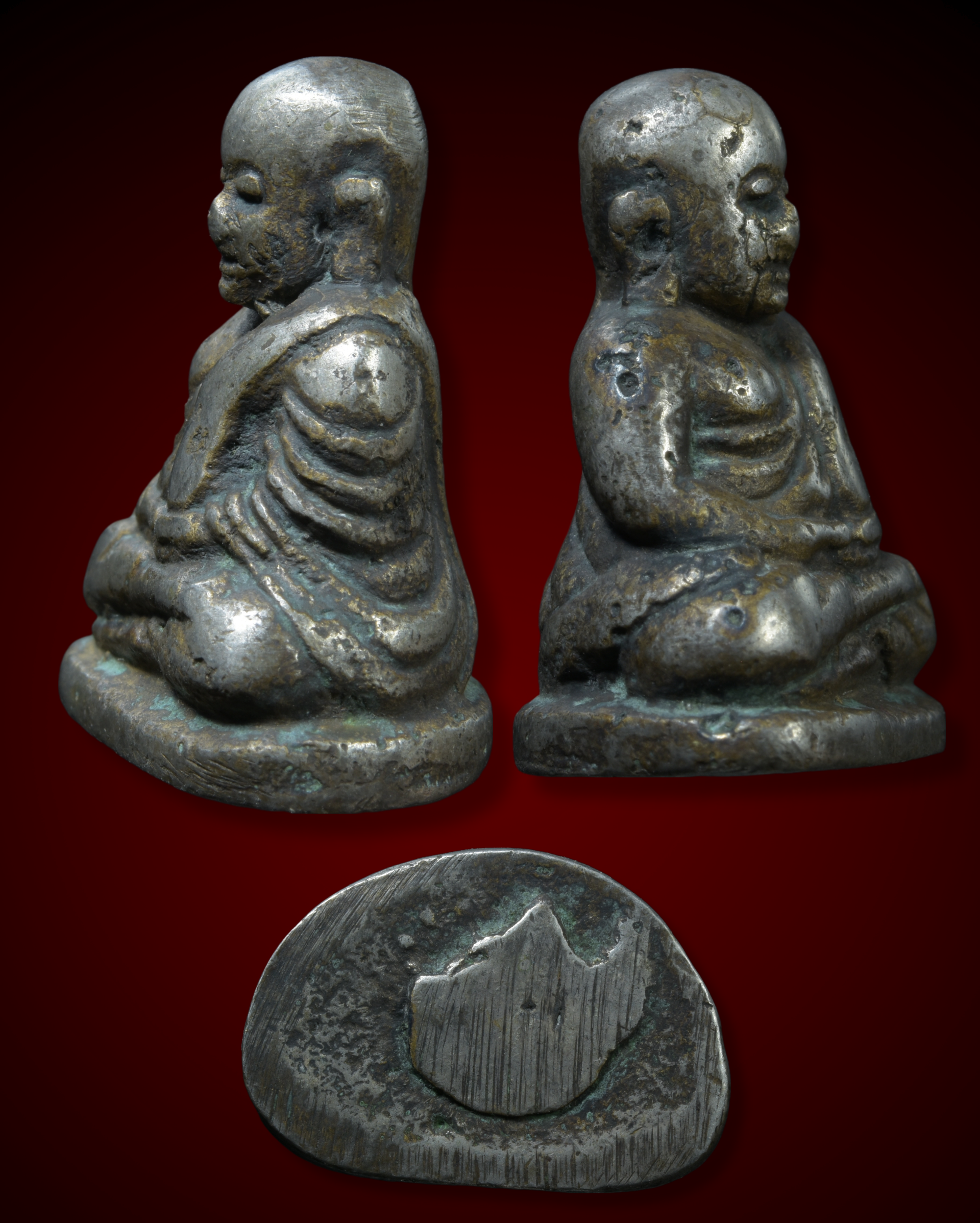 รูปหล่อหลวงพ่อเงิน พิมพ์นิยม เนื้อแก่เงิน