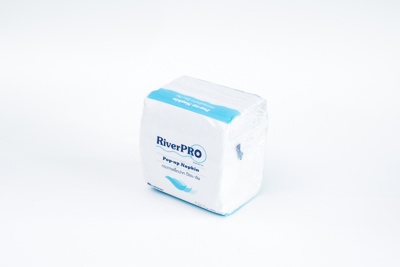 กระดาษเช็ดปาก Riverpro สีขาว ป๊อปอัพ มีเดียม 60ห่อ/ลัง