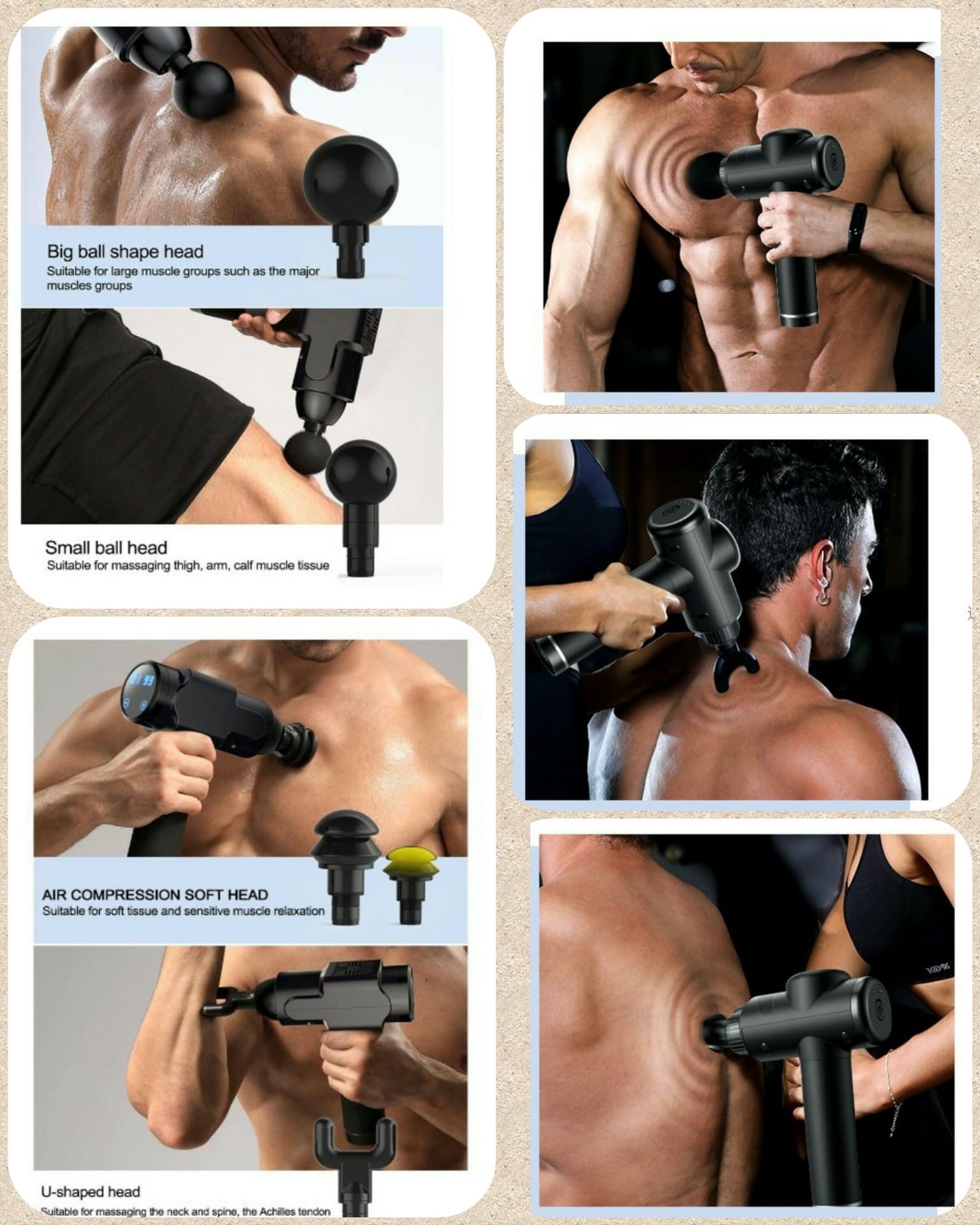 เครื่องนวดกล้ามเนื้อไฟฟ้า 10 ระดับ Portable Deep Muscle Massage Gun (Top grade)