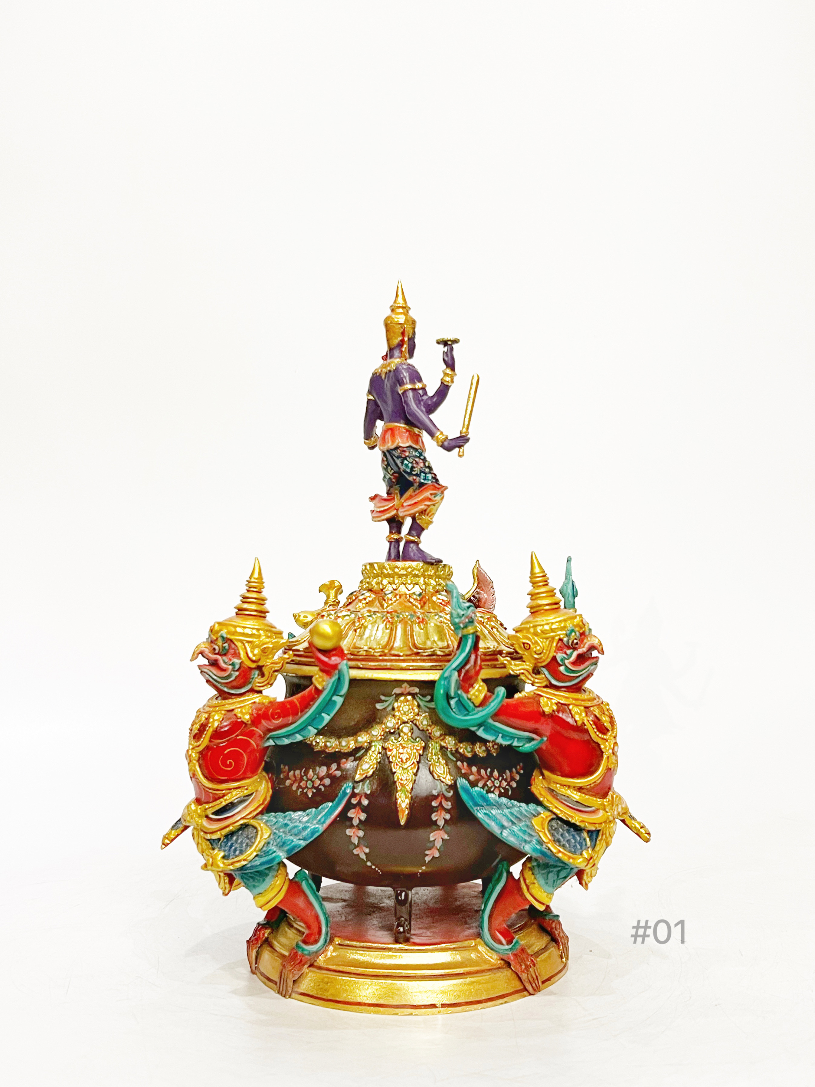 บาตรน้ำมนต์ พระนารายณ์ทรงครุฑ สูง 12 นิ้ว (#01)