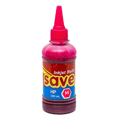 หมึกเติมเครื่องพิมพ์อิงค์เจ็ทยี่ห้อ HP (สีแดง-Magenta) ตรา Save 100ml
