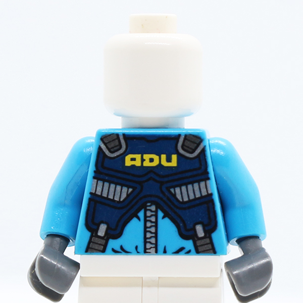 SP Alien Conquest ADU Soldier with Protection Vest Pattern / Dark Azure Arms / Dark Bluish Gray Hands