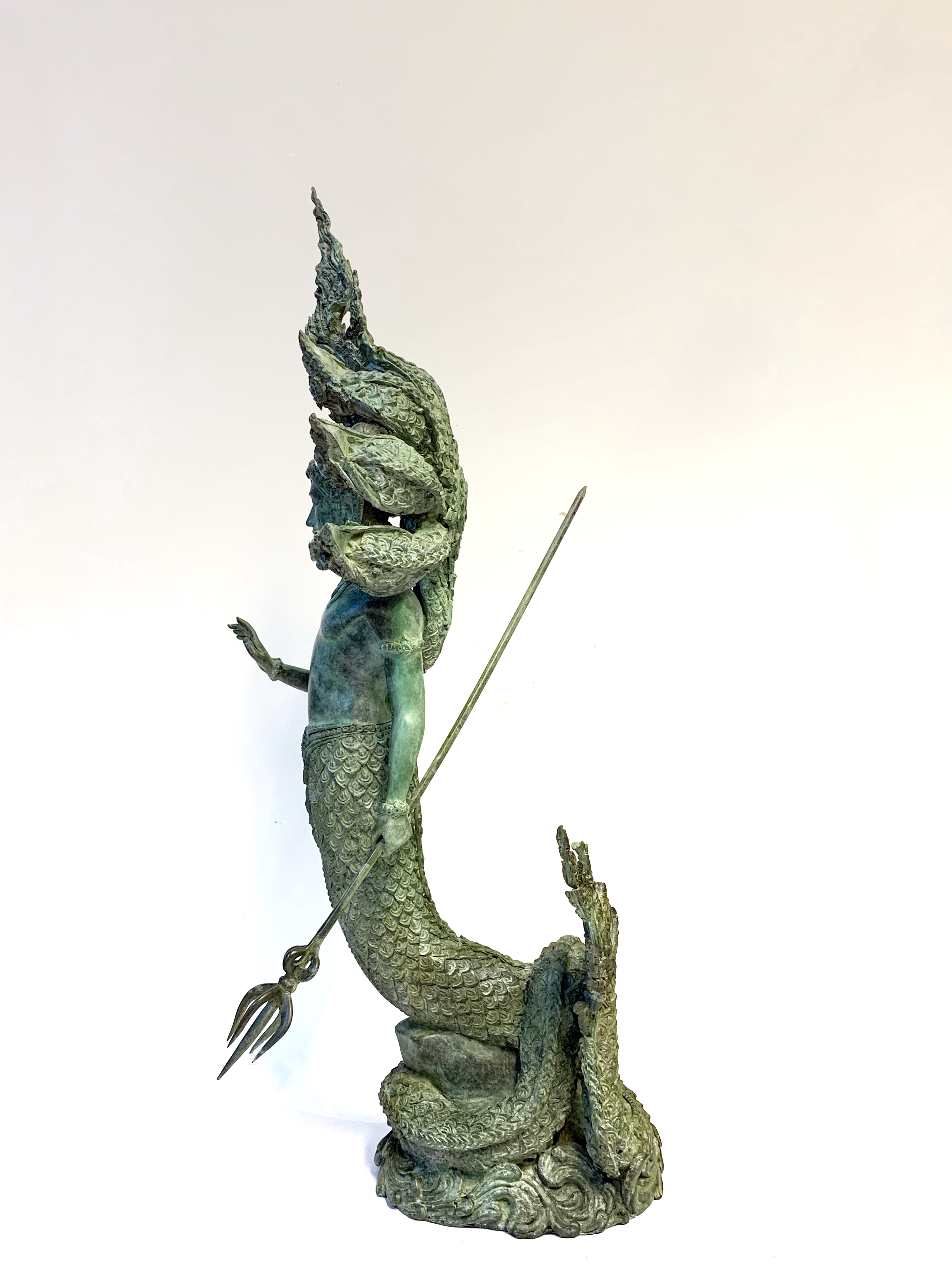 ปู่นาคราช ทรงตรีศูล หน้าตัก 9 นิ้ว (ปรก 7 เศียร)