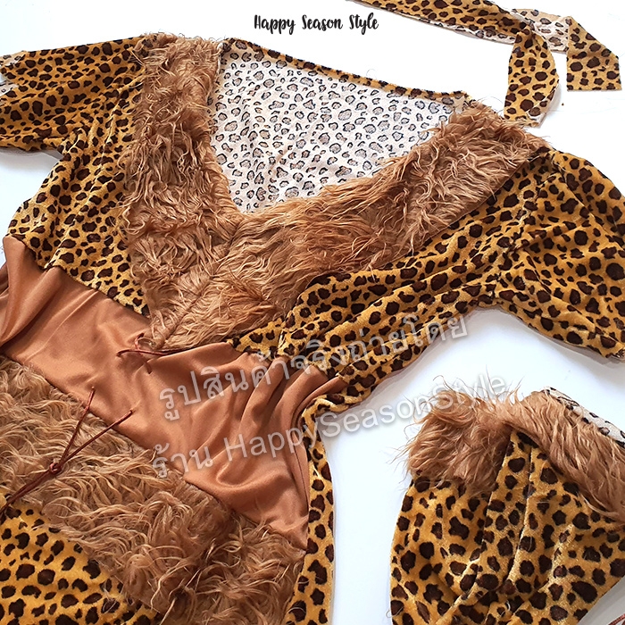 คนป่า ชุดมนุษย์หิน เมาคลี ชนเผ่า ลายเสือดาว ชาย