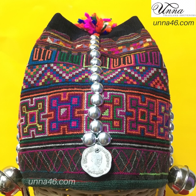 หมวกเด็กชายอาข่า (จองแล้ว) หมวกผ้าฝ้ายทอมือ ลายปักมือเอกลักษณ์ชาวเขา Akha hill tribe cultural style ชุดชาวเขา