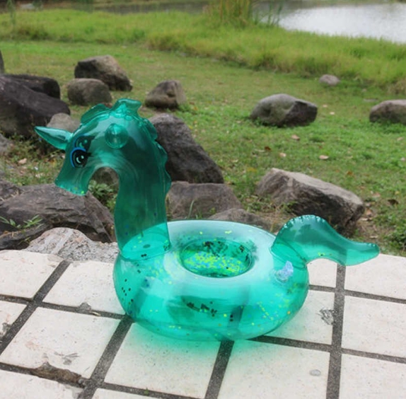 ที่วางแก้วเป่าลม พิกาซัส สีเขียวใส Inflatable Green Pegasus Cup Holder