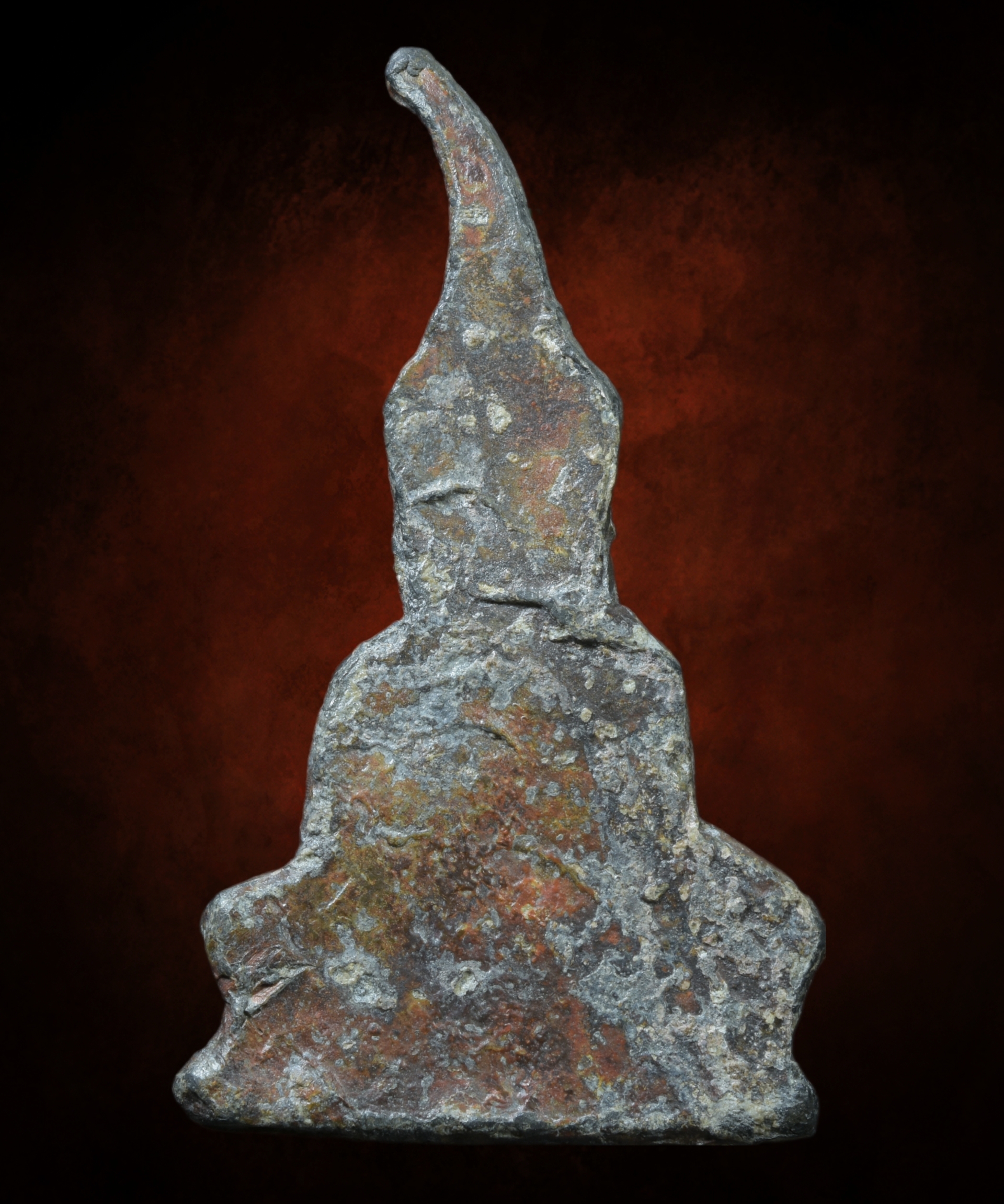 พระท่ากระดาน เนื้อชินตะกั่ว สนิมแดง