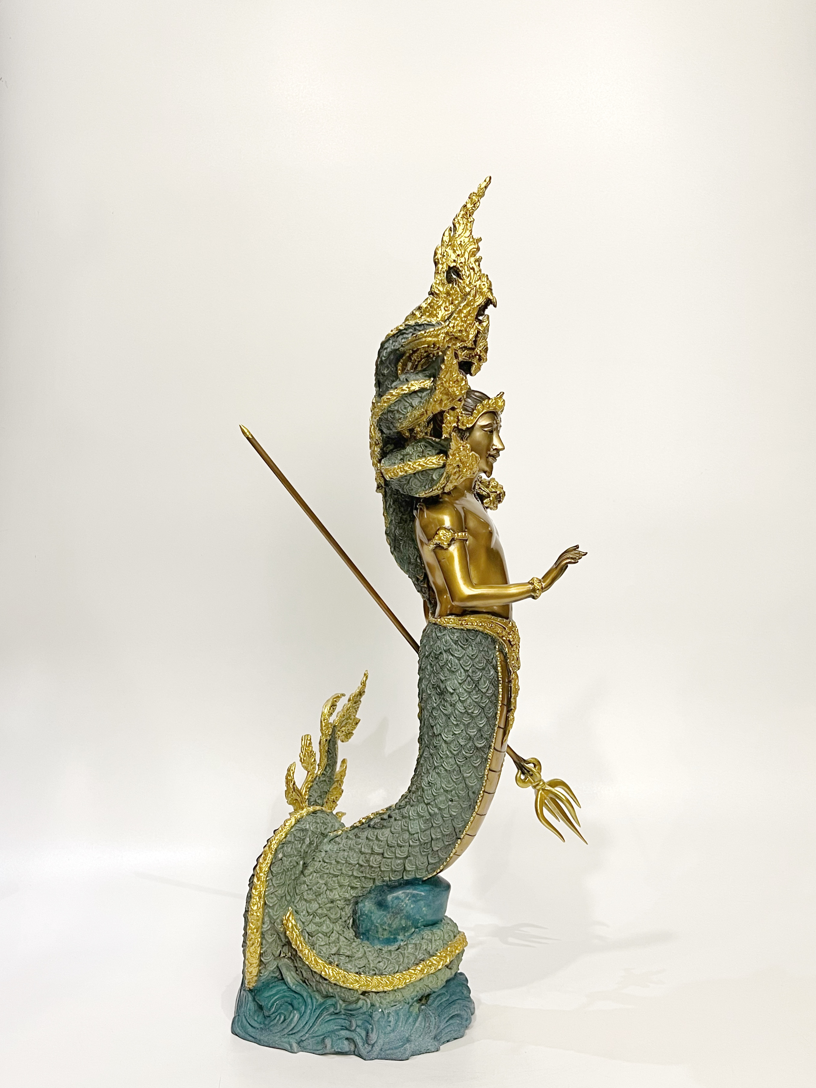 ปู่นาคราช ทรงตรีศูล หน้าตัก 9 นิ้ว (ปรก 7 เศียร)