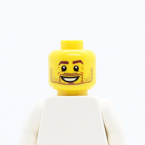 CS05 Beard Stubble, Brown Eyebrows, White Pupils, Crow's Feet, Open Smile Pattern