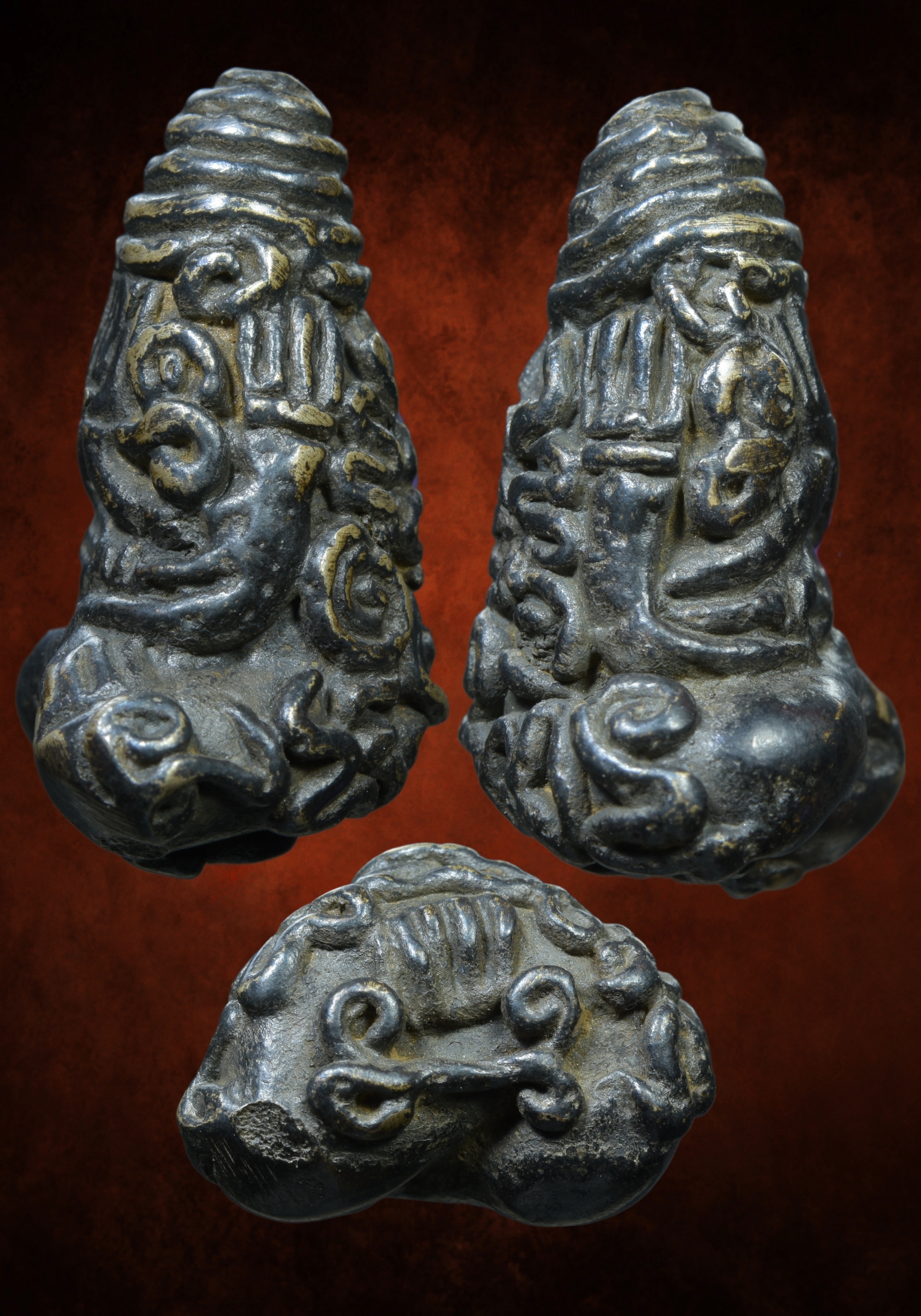 พระปิดตาหลวงพ่อทับ วัดทอง พิมพ์ขมวดมวยผ