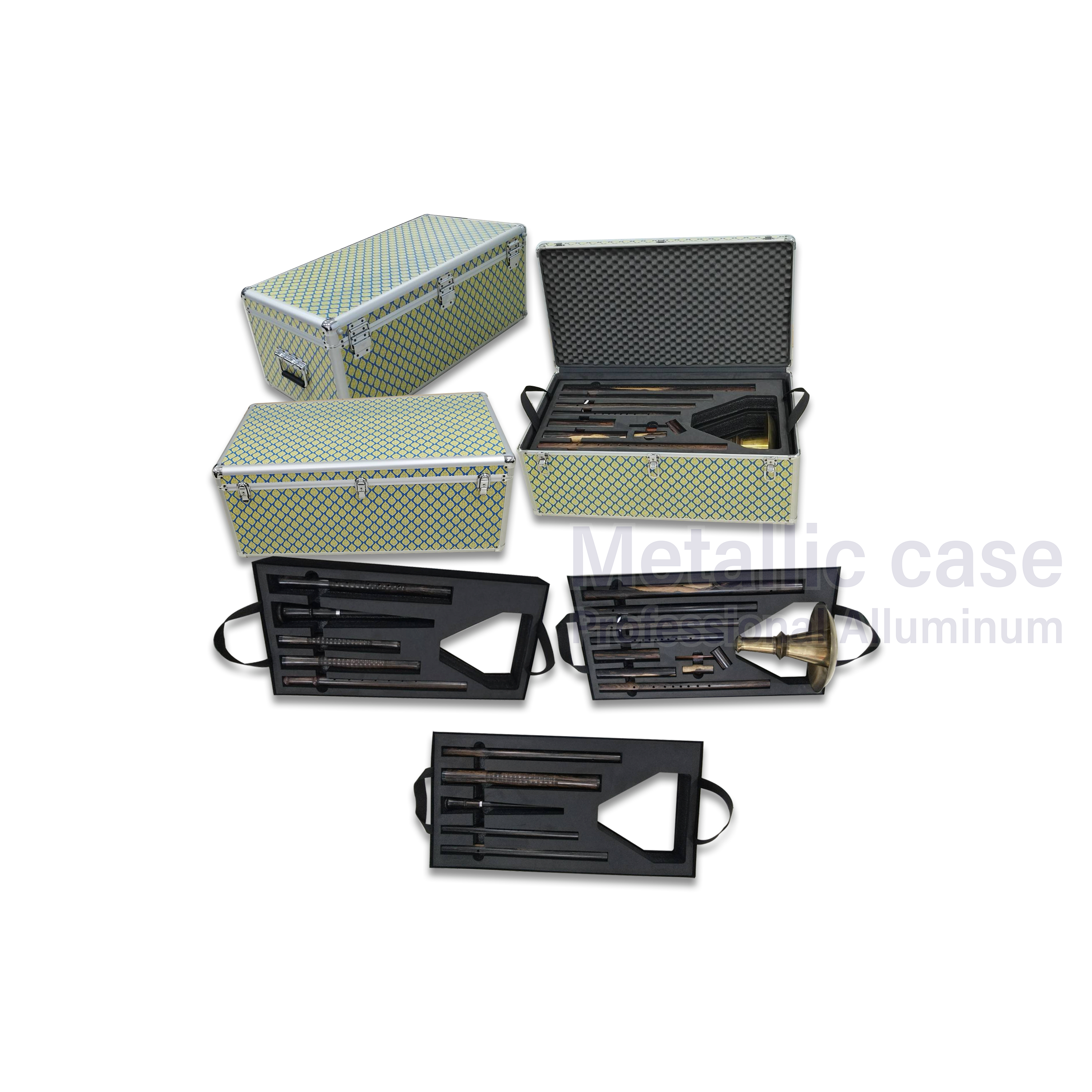 metalliccase 9619-13-6803 / ชุดเครื่องเป๋า ขลุ่ยไทย ขลุ่ยสากล ปี่ (74x39x30.5 T6C54H3K1P2)