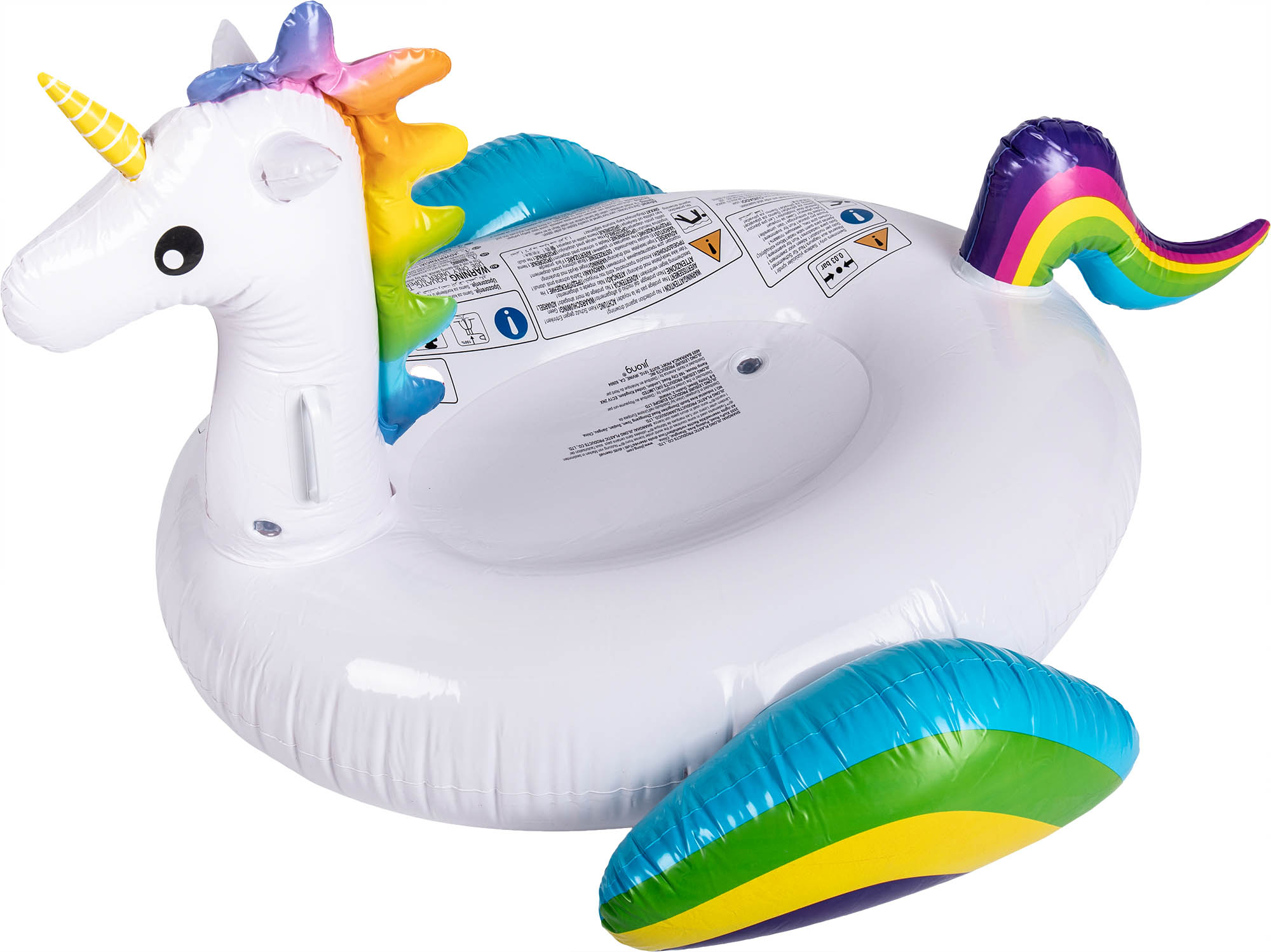 ห่วงยางยูนิคอร์นสายรุ้งขนาดใหญ่ Inflatable unicorn Rainbow Big size
