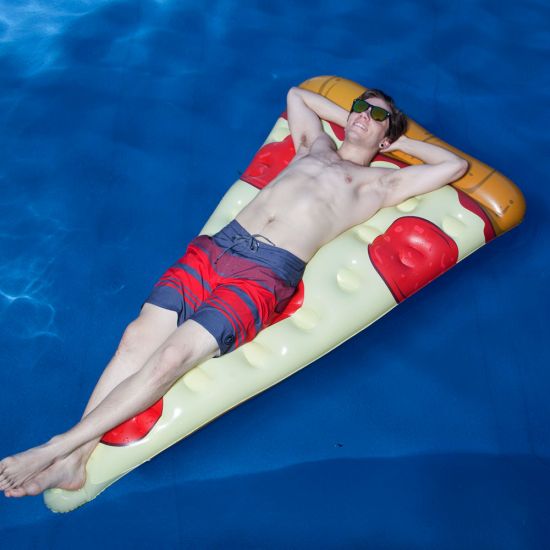 แพยางพิซซ่า สีแดง Inflatable Red Pizza Float
