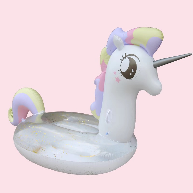 ห่วงยางโพนี่กลิตเตอร์ แบบใหม่ Inflatable New Pony With Glizter Pool Float